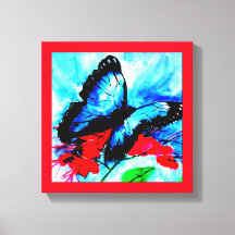 Vattenfärgsutskrift för fjäril-kyssar