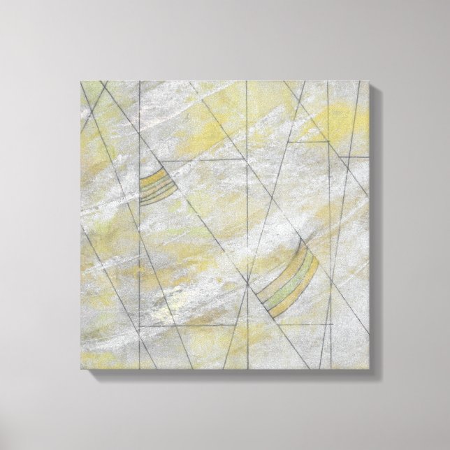 Vattenfärgsutskrift för Linjer med uppspelning Canvastryck (Framsida)