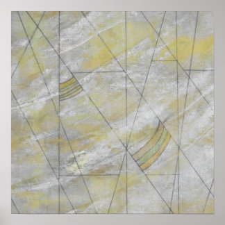 Vattenfärgsutskrift för Linjer med uppspelning Poster
