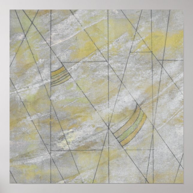 Vattenfärgsutskrift för Linjer med uppspelning Poster (Framsidan)