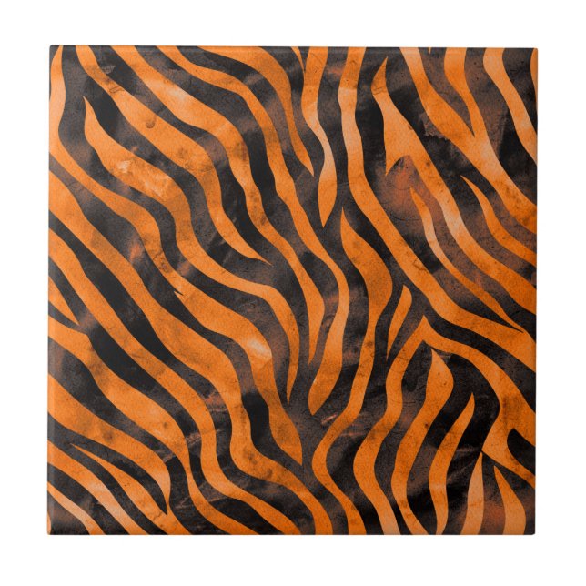 Vattenfärgsutskrift Tiger Kakelplatta (Framsidan)