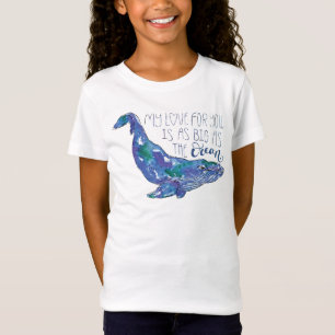 Vattenfärgsval - Kärlek lika stor som havet T Shirt