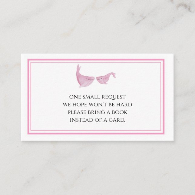 Vattenfärgsval Rosa Vale, lägg till ett Bok-kort Visitkort (Framsida)