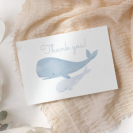 Vattenfärgsval under Sea Baby Shower Tack Kort