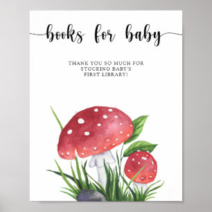 Vattenfärgsvampar - bokar för baby poster