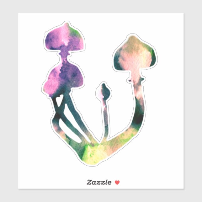 Vattenfärgsvampar Klistermärken (Ark)