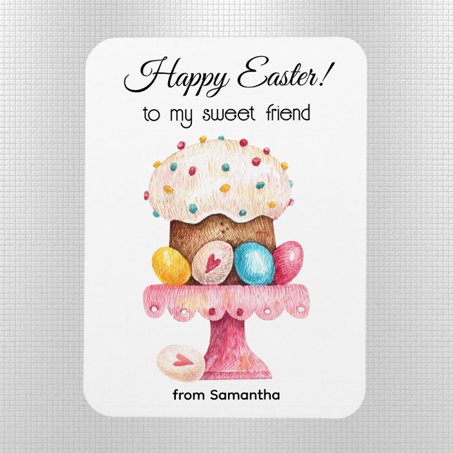 Vattenfärgsvännens Glad påsk flexibla magnet (Skapare uppladdad)
