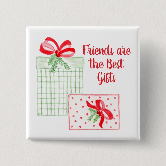 Vattenfärgsvänner är de bästa gåvorna från Helgdag Knapp (Framsida)