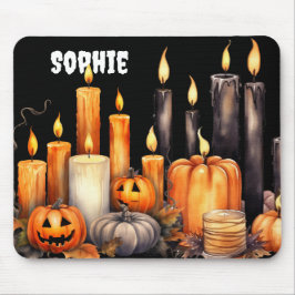 VATTENFÄRGSVART OCH ORANGE HALLOWEEN CANDLES MUSMATTA