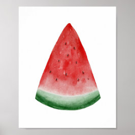 Vattenfärgsvattenmelon. Tropiska sommarfrukter Poster