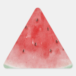 Vattenfärgsvattenmelon. Tropiska sommarfrukter Triangelformat Klistermärke