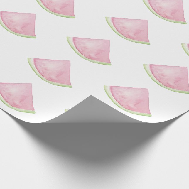Vattenfärgsvattenmelondesign Presentpapper (Hörn)
