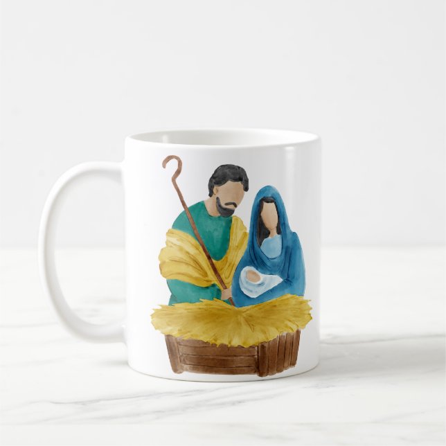 Vattenfärgsverklighetscen Kaffemugg (Vänster)