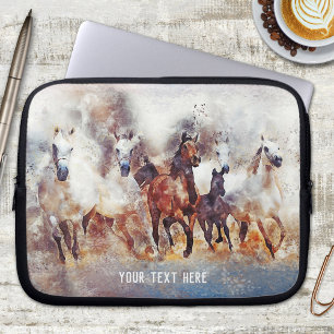 VattenfärgsVild RunHorses Laptop sleeve