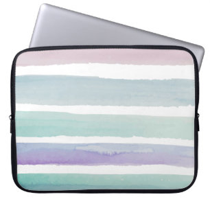 Vattenfärgsviolett rosa lila laptop fodral