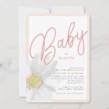 Vattenfärgsvit Blommigt Chic Baby i Bloom