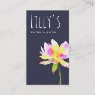 Vattenfärgsvit Lotus Holistic Health Spa Visitkort