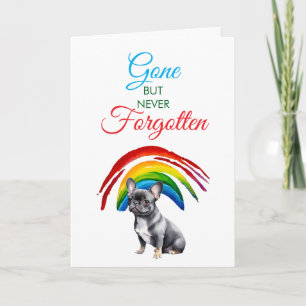 Vattenfärgsvit och svart frenchie Pet-sympati Kort
