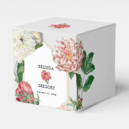 Vattenfärgsvit Rosa Blommor Bröllop Presentaskar