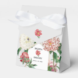 Vattenfärgsvit Rosa Blommor Bröllop Presentaskar