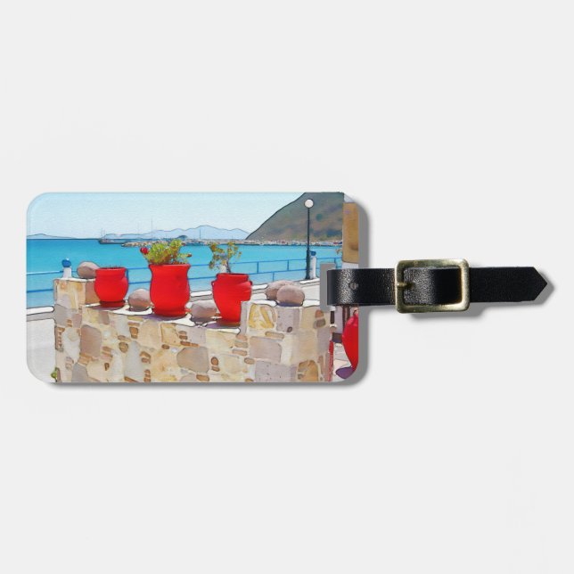 Vattenfärgsvy Bagagebricka (Horisontell Framsida)