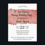 VattenfärgsWinery 50 & Fabulous-Födelsedagsfest Inbjudan Vykort<br><div class="desc">Watercolor merlot vin fläckar födelsedagsfest inbjudan med vackert skript typsnitt. Anpassa med din information. För en roligt vin bash-födelsedagsfest.</div>