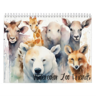 Vattenfärgszoomningsvänner Kalender