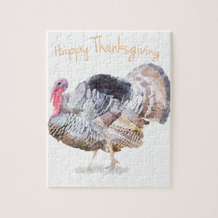 Vattenfärgthanksgiving Turkiet Pussel