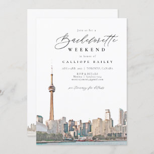 VattenfärgToronto Bachelorette Itinerary och Inbjudningar