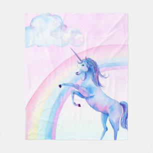 VattenfärgUnicorn Fleecefilt