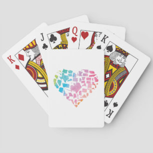 VattenfärgUnited States hjärta Casinokort