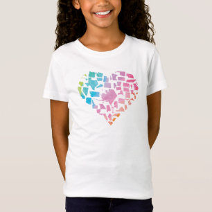 VattenfärgUnited States hjärta T Shirt