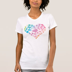 VattenfärgUnited States hjärta T Shirt