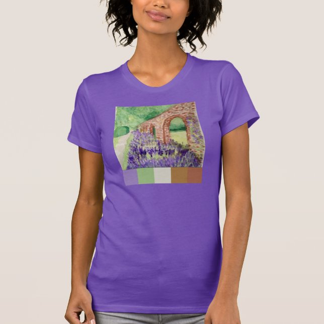 Vattenfärgvägg Tee Shirt (Framsida)