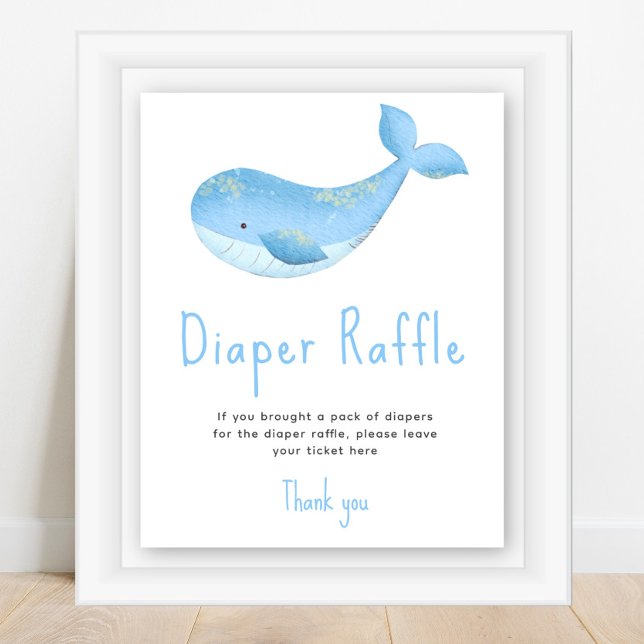 Vattenfärgval - Diaper Raffle-spel Poster (Skapare uppladdad)