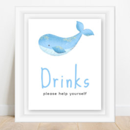 Vattenfärgval - Drinka Poster