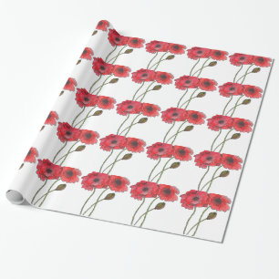 Vattenfärgvallmo Presentpapper