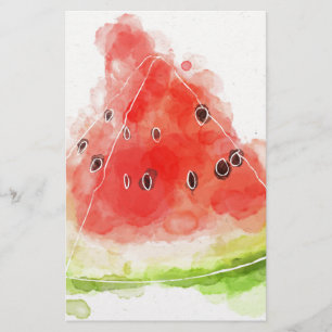 Vattenfärgvattenmelon Brevpapper