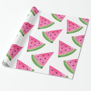 Vattenfärgvattenmelonkilar Presentpapper