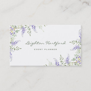 VattenfärgWisteria och grönskavisitkort Visitkort