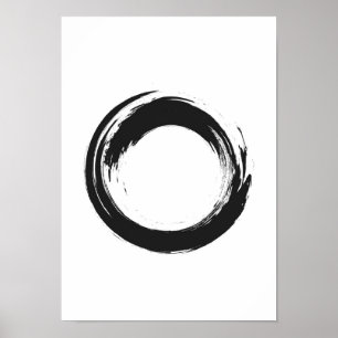 Vattenfärgzenen cirklar affischen poster