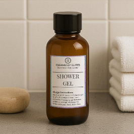 Vattenfast duschgels-etikett för uthyrning av seme mat etikett