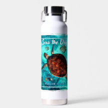 Vattenflaska av Curlew Turtle (22 oz)