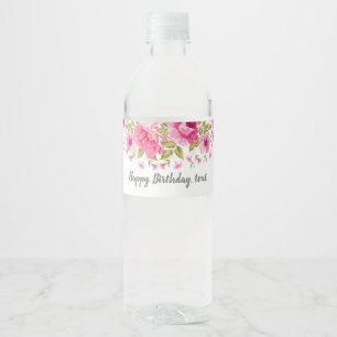 vattenflaska ETIKETT - boho-blommigt