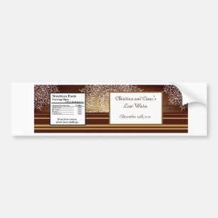 Vattenflaska-etikett Deep Moroccan Brown Bildekal