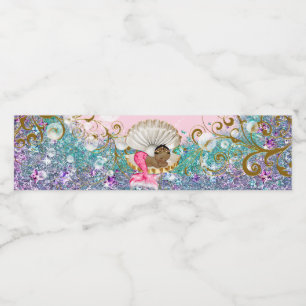 Vattenflaska för babyskor för finare Sjöjungfru,  Vattenflaskor Etikett