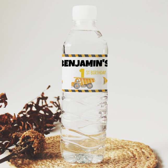 Vattenflaska för födelsedagsetikett i Lastbil Vattenflaskor Etikett (Skapare uppladdad)