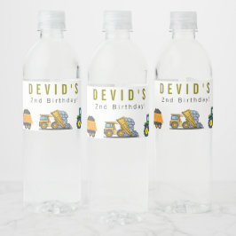Vattenflaska för födelsedagsetikett i Lastbil Vattenflaskor Etikett