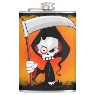 Vattenflaska för Grim Reaper Tecknad Fickplunta