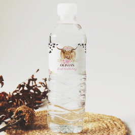 Vattenflaska för höglandskö, Födelsedagsfest,  Vattenflaskor Etikett